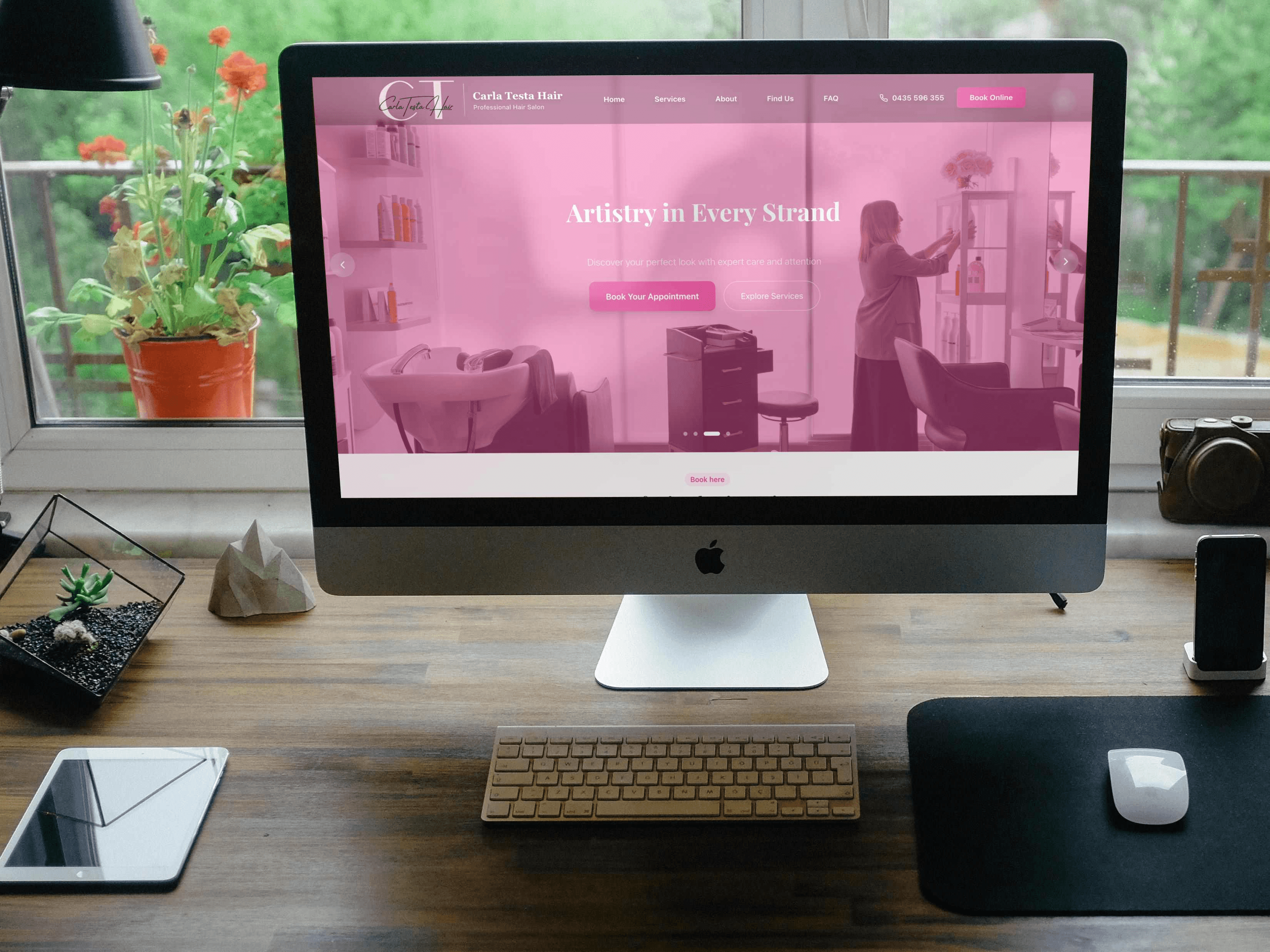 Carla Testa Hair - website transformation