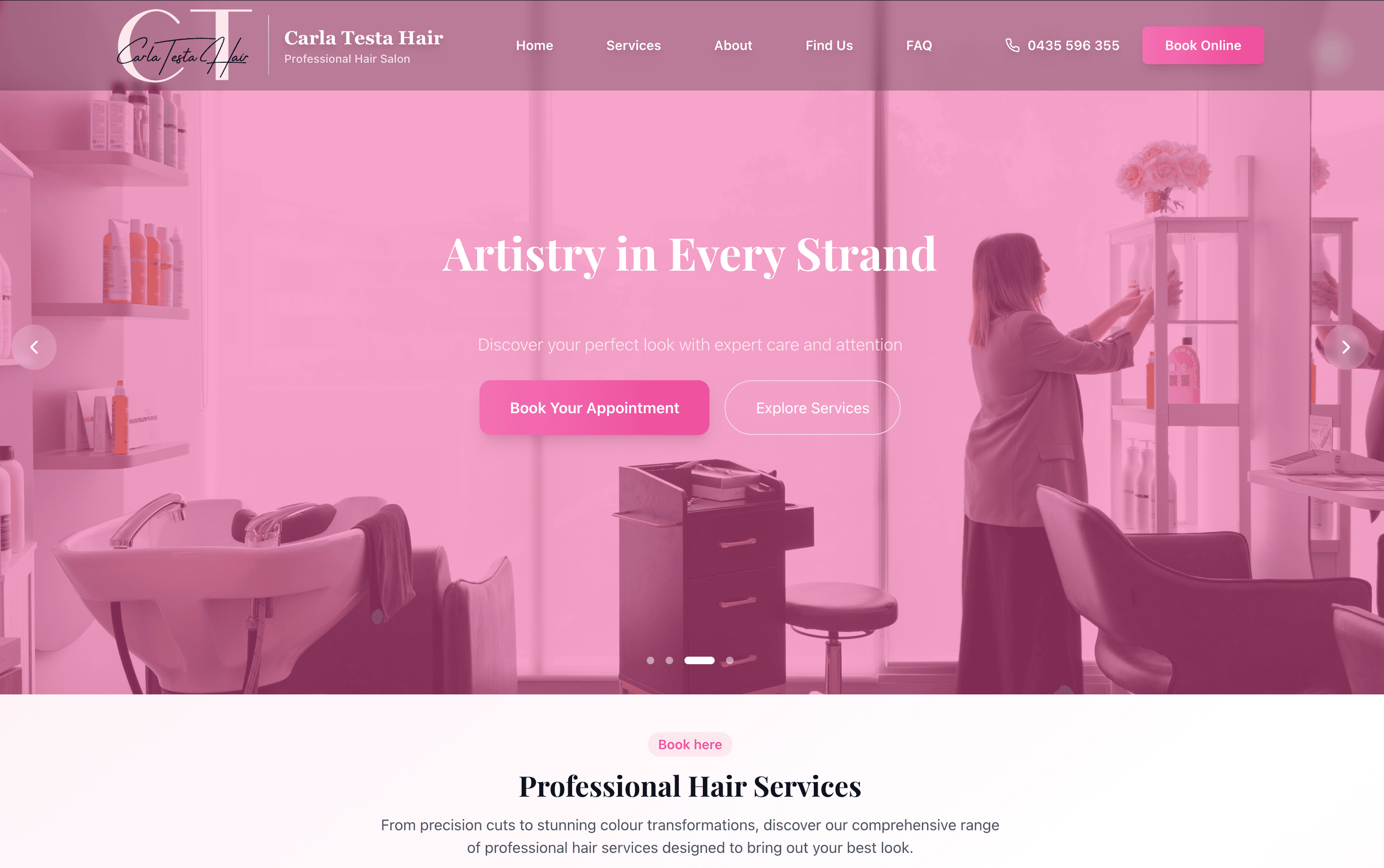 New Aurasite landing page