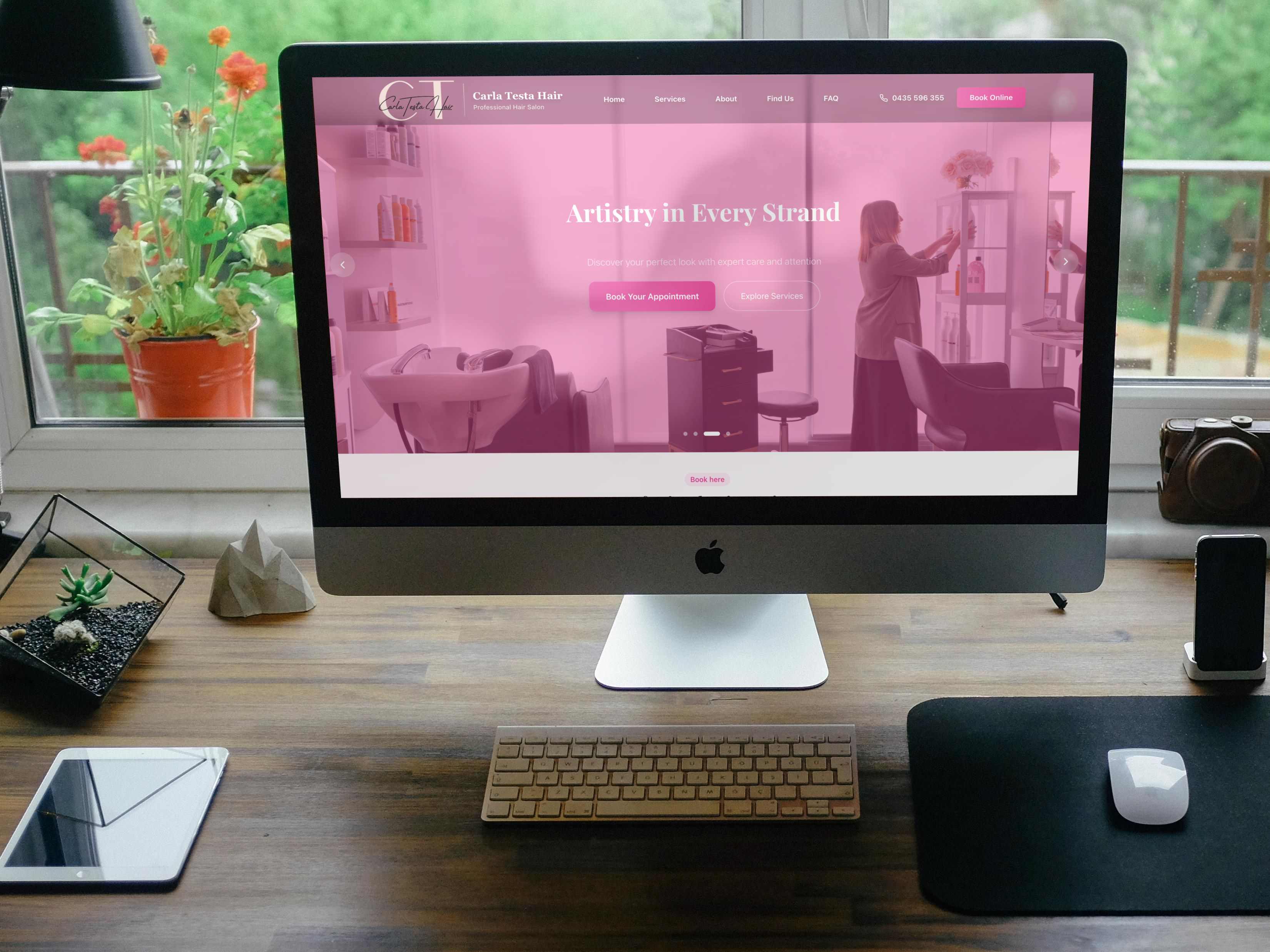 Carla Testa Hair website screenshot